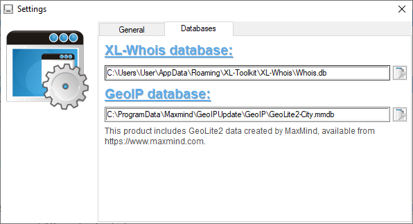 Settings - Databases