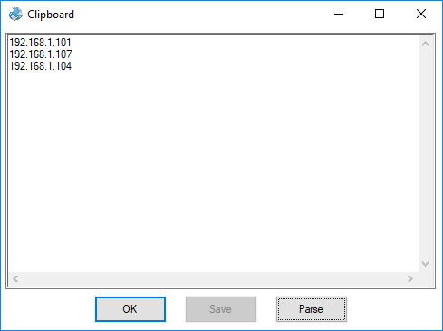 Clipboard Window - After parsing